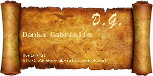Danka Gabriella névjegykártya